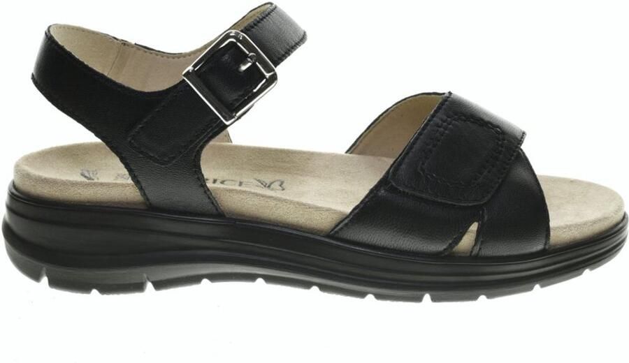 Caprice Zwarte Comfortsandaal