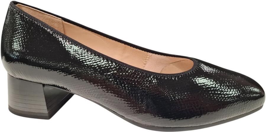 Caprice Zwarte Lak Dames Pumps Breedte H Zwart