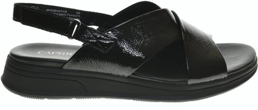 Caprice Zwarte Sandalen Lak