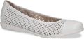 Caprice Ballerina's slipper comfortabele schoen instapschoen met perforatie - Wit