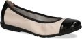 Caprice Ballerina's Loafer slipper feestdagsschoen met lakdetails - Beige