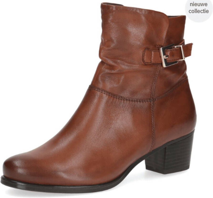 Caprice Dames Enkellaarsje Cognac G-Breedte COGNA