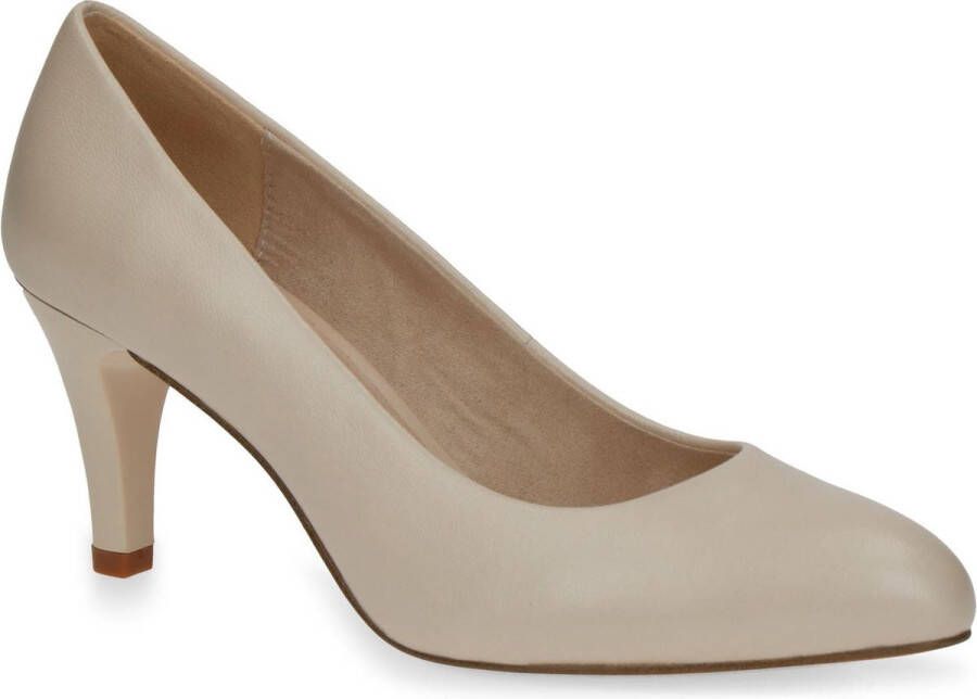 Caprice Beige Leren Business Pumps Beige Dames