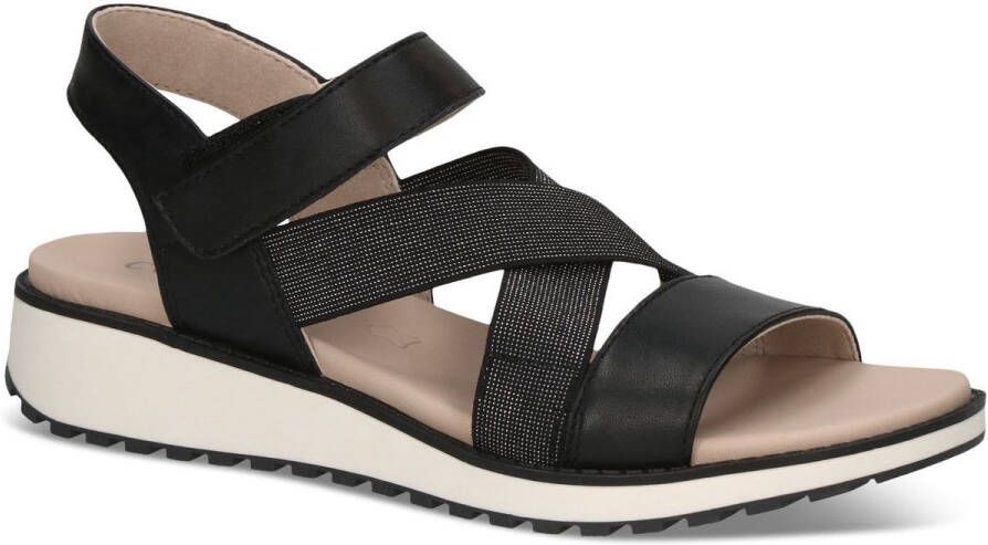 Caprice Sleehaksandaaltjes riemchensandaal zomerschoen comfortabele schoen met strass-steentjes