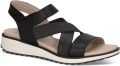 Caprice Sleehaksandaaltjes bandjessandaal zomerschoen comfortabele schoen met strass-steentjes - Zwart