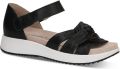 Caprice Sandalen sleehak sandaal zomerschoen comfortabele schoen met klittenbandsluiting - Zwart