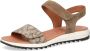 Caprice Maddie suède sandalen met slangenprint olijfgroen - Thumbnail 2