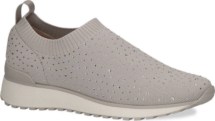 Caprice Slip-on sneakers slipper vrijetijdsschoen lage schoen met fonkelende strass-steentjes