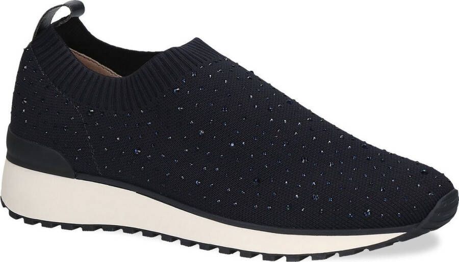 Caprice Slip-on sneakers slipper vrijetijdsschoen lage schoen met fonkelende strass-steentjes