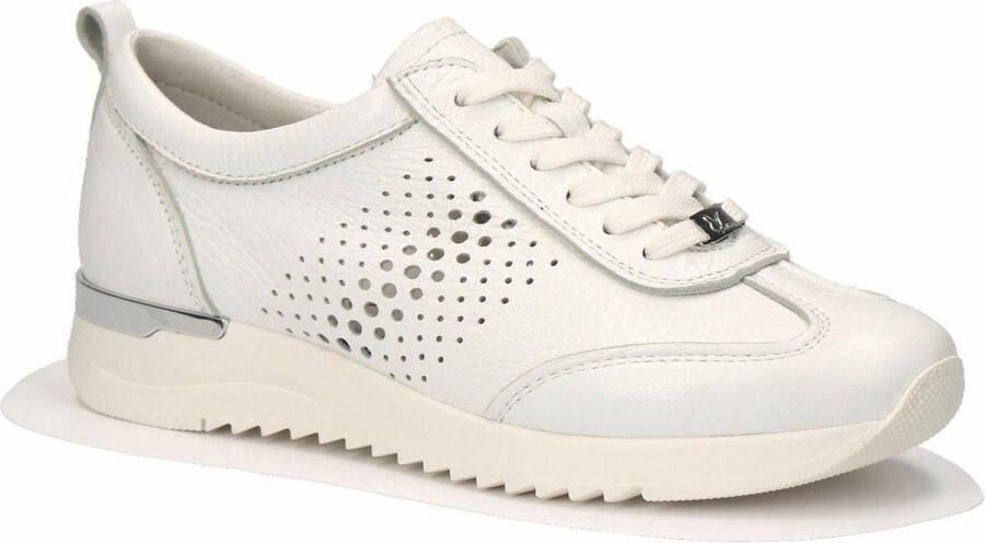 Caprice Witte Gesloten Kant Schoenen White Dames