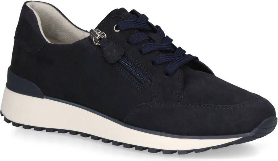 Caprice Kaia comfort suède sneakers donkerblauw - Foto 3