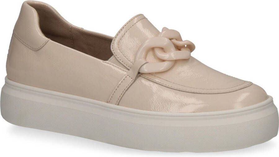 Caprice Vanity lakleren loafers met ketting ecru - Foto 2
