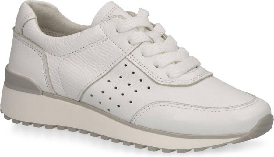 Caprice Witte Leren Sneakers voor Vrouwen White Dames