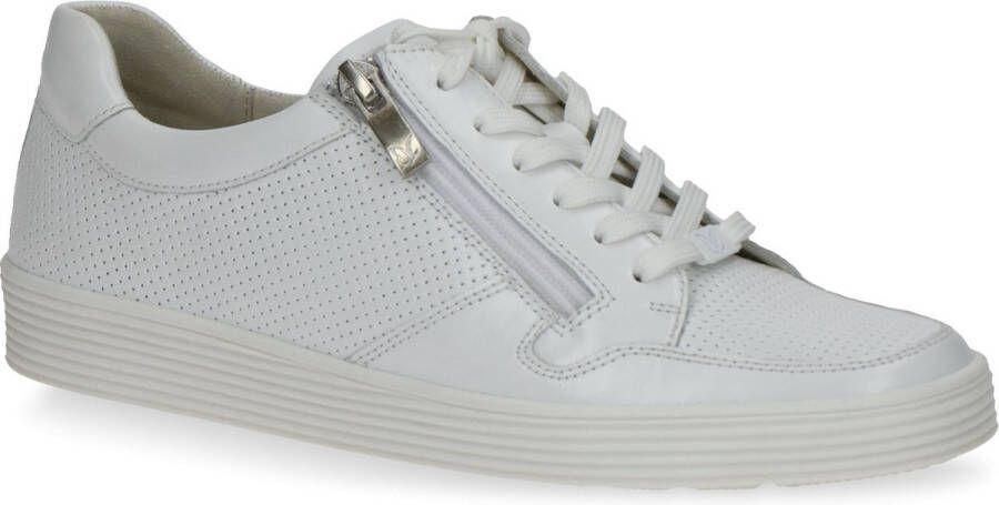 Caprice leren sneaker veter rits wit art 9-9