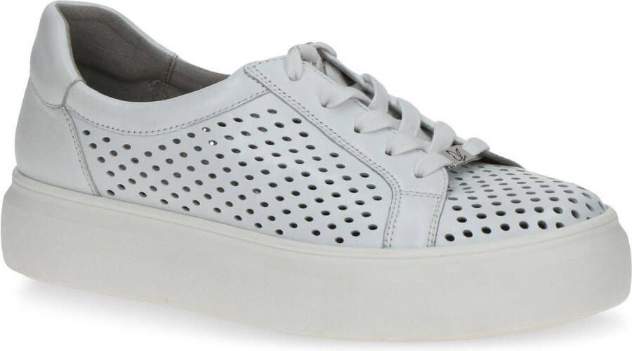 Caprice Witte Leren Sneakers voor Vrouwen White Dames