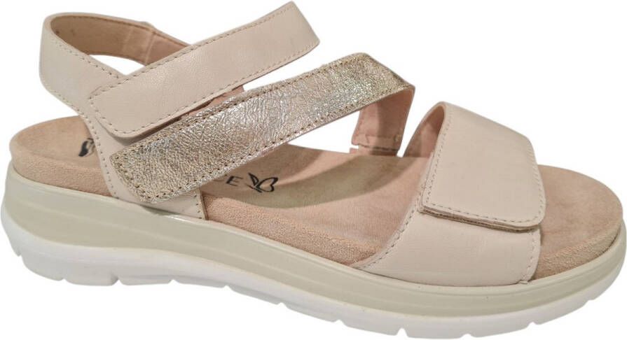 Caprice Leren Dames Sandalen Beige