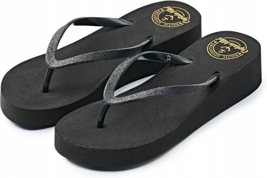 Captain Mike Dames Teenslippers Zwart Platform