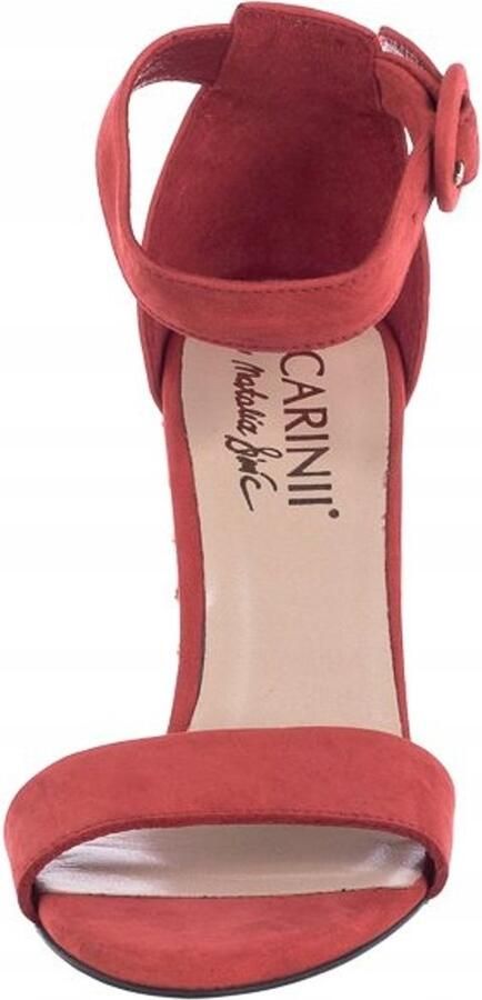 Carinii Lederen Sandalen Rood