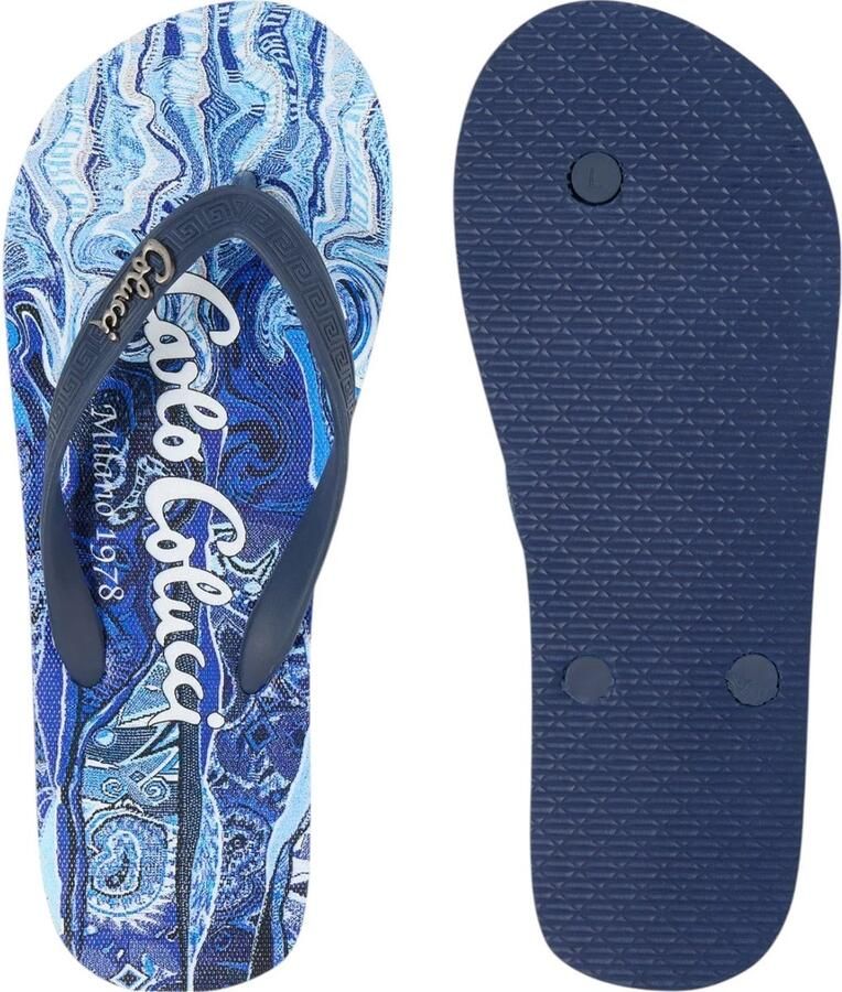 Carlo Colucci Heren Slippers Blauw - Foto 1