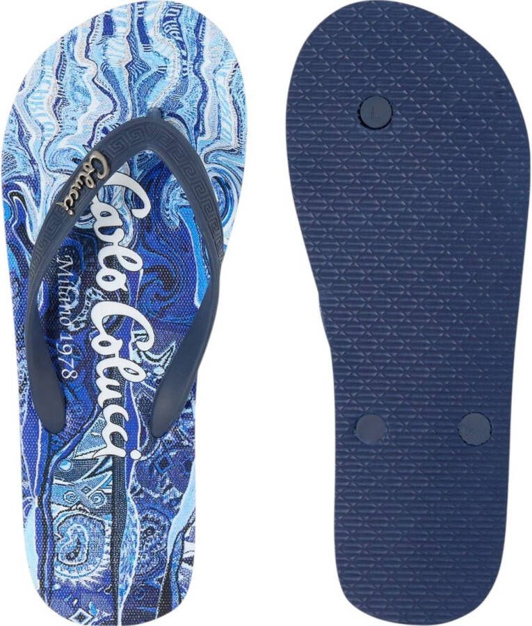 Carlo Colucci Heren Slippers Blauw