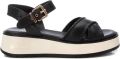Carmela Sandalen met sleehak 162245c - Zwart