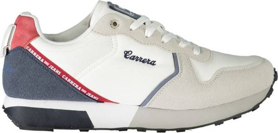 Carrera Witte Polyester Sneakers met Veters Contrastdetails Logo Multicolor Heren