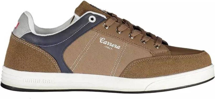 Carrera Bruine Polyester Sneaker met Contrasterende Details Bruin Heren