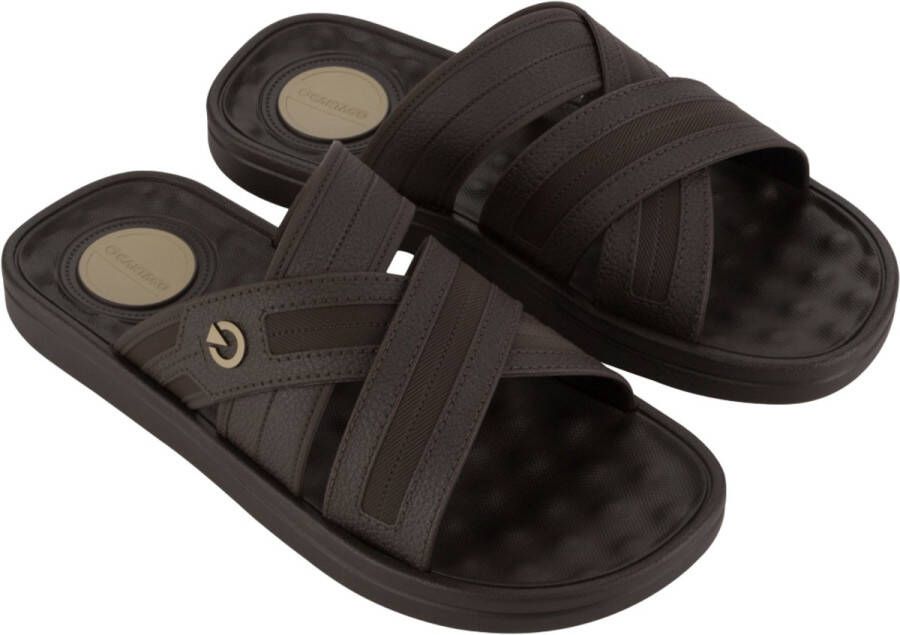 Cartago Alabama Slippers Heren leren slippers Brown