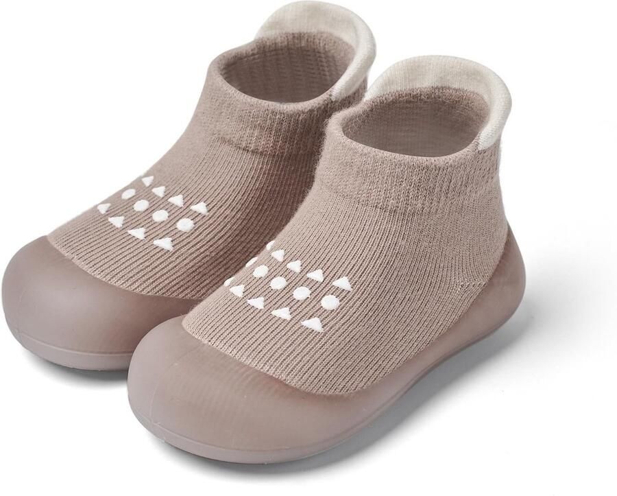 Casalora Baby Schoentjes Unisex Anti-slip Zachte Zool Comfortabel en Ade d Grijs