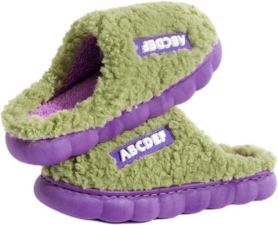 Casalora Pantoffels s-Pantoffels Heren-Pluche traagschuim pantoffels-Warm en antislip-groente