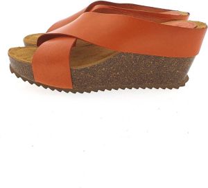 Casarini 23002 plateau kruisband slipper oranje 40