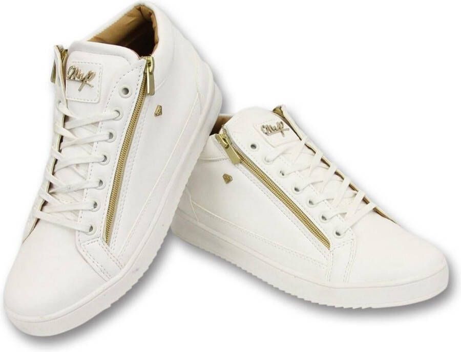 Cash Money Heren Sneaker Bee White Gold 2- CMS98 White Maten: - Foto 1