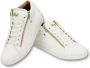Cash Money Heren Sneaker Bee White Gold 2- CMS98 White Maten: - Thumbnail 1