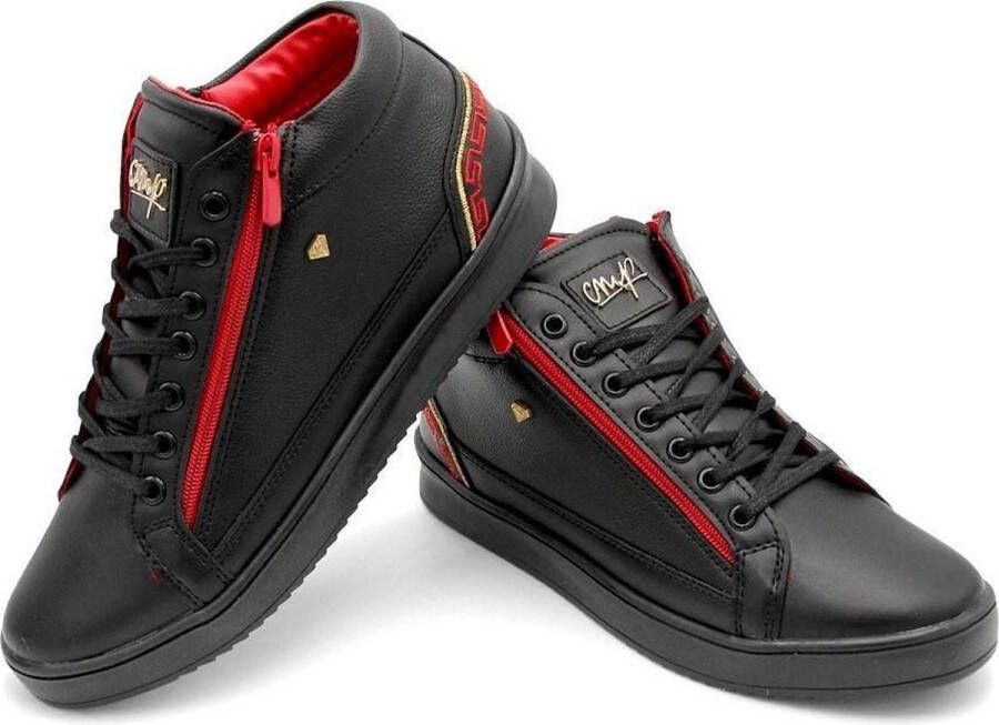 Cash Money Heren Sneaker Cesar Black Red- CMS98 Zwart Maten: - Foto 1
