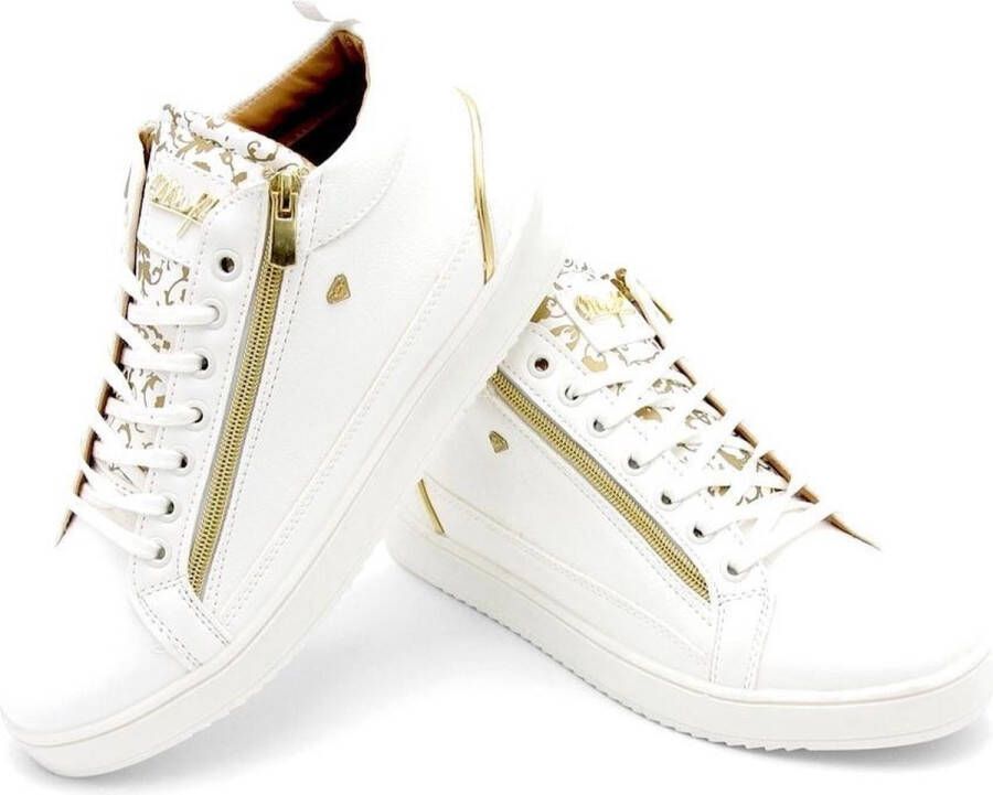 Cash Money Heren Sneaker Majesty White Gold CMS98 Wit Maten: - Foto 1