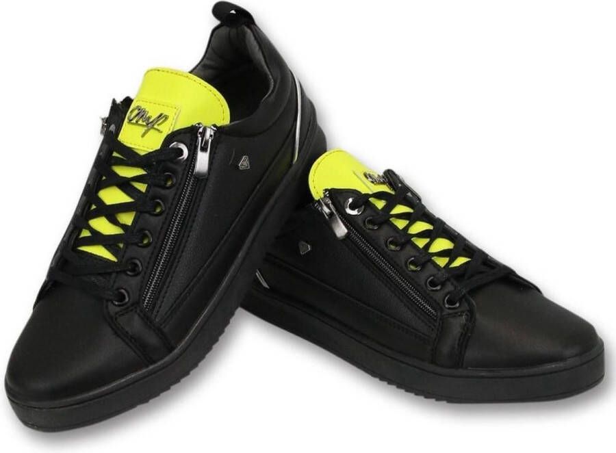 Cash Money Heren Sneakers Maximus Black Yellow CMS97 Zwart Maten