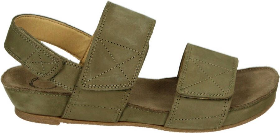 Ca'shott 61200503~~~~~~~~~~~~~~~~~~~~~~ Platte sandalenDames Sandalen Groen