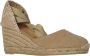 Castañer Zandkleurige Katoenen Canvas Sleehak Espadrilles Beige Dames - Thumbnail 1