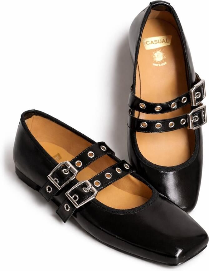 Amelie Dames Leren Chunky Loafers Mocassins Instappers Wit Crème - Foto 3