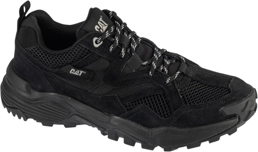 Caterpillar Grapple Suede Mesh Mannen Zwart Sneakers