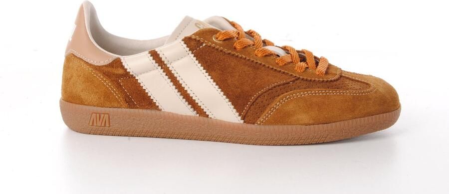 Caval dames sneaker asymmetrisch in naturel suede