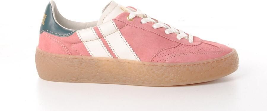 Caval dames sneaker asymmetrisch in roze suede