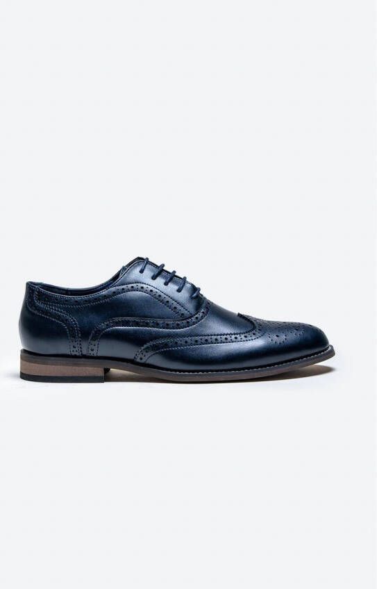 Cavani Clark Schoenen Navy Wingtip Brogue