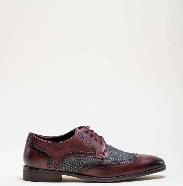 Cavani Faro Tweed Schoenen Bordo