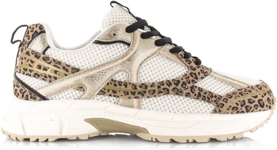 S C Sneakers Yano gold leopard Mesh Dames