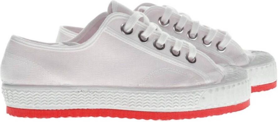 Cebo White Low Sneaker Red Outsole