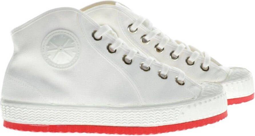 Cebo White Sneakers Red Outsole