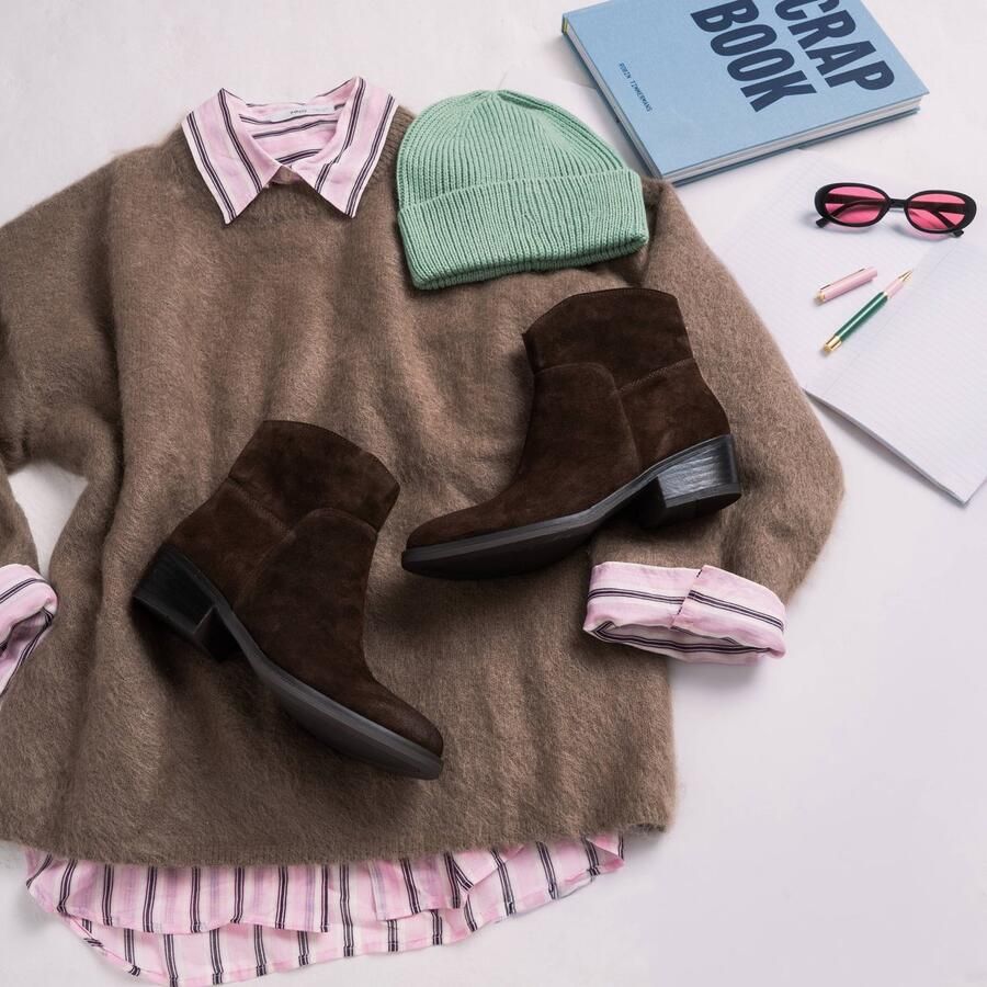 Cellini Enkellaarsjes bruin Suede