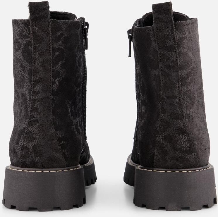 Cellini Leopard Veterboots zwart Suede