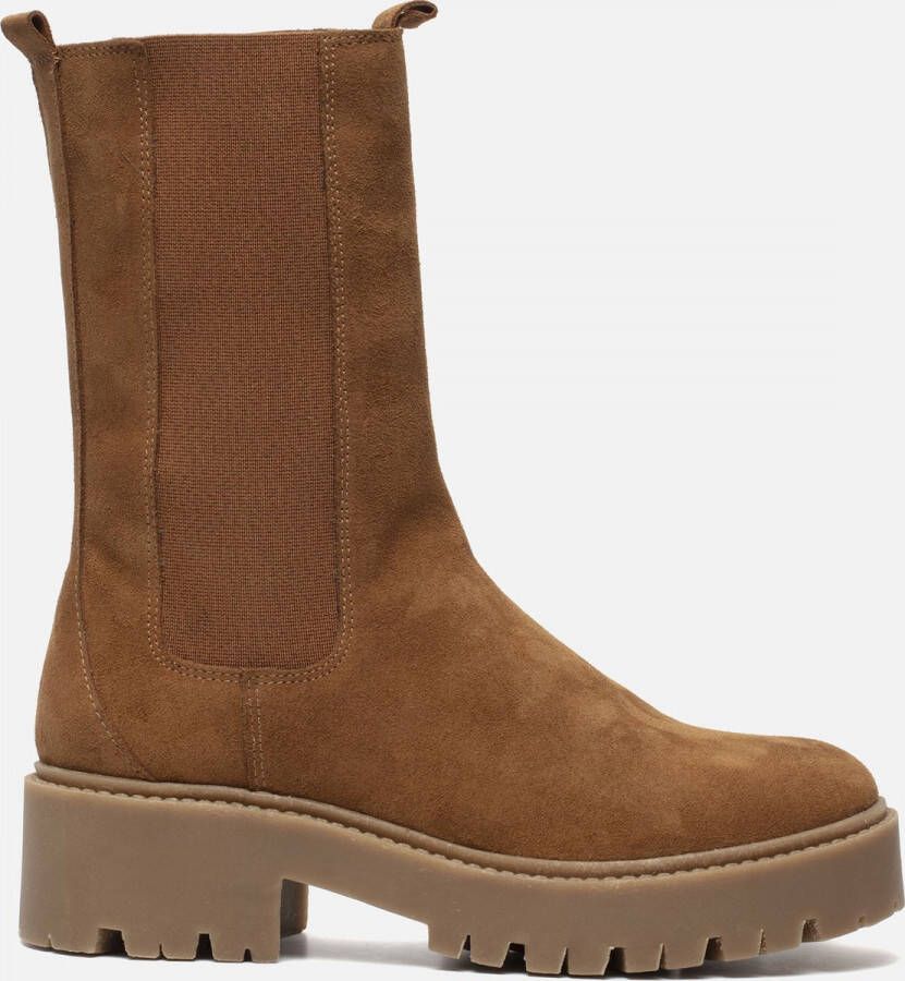 Cellini Hoge Chelsea boots cognac - Schoenen.nl